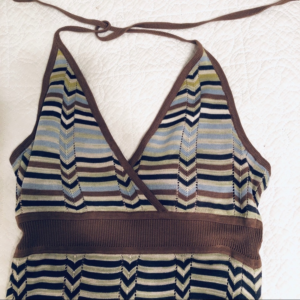 BCBG Maxazria Maxi Knit Chevron Dress